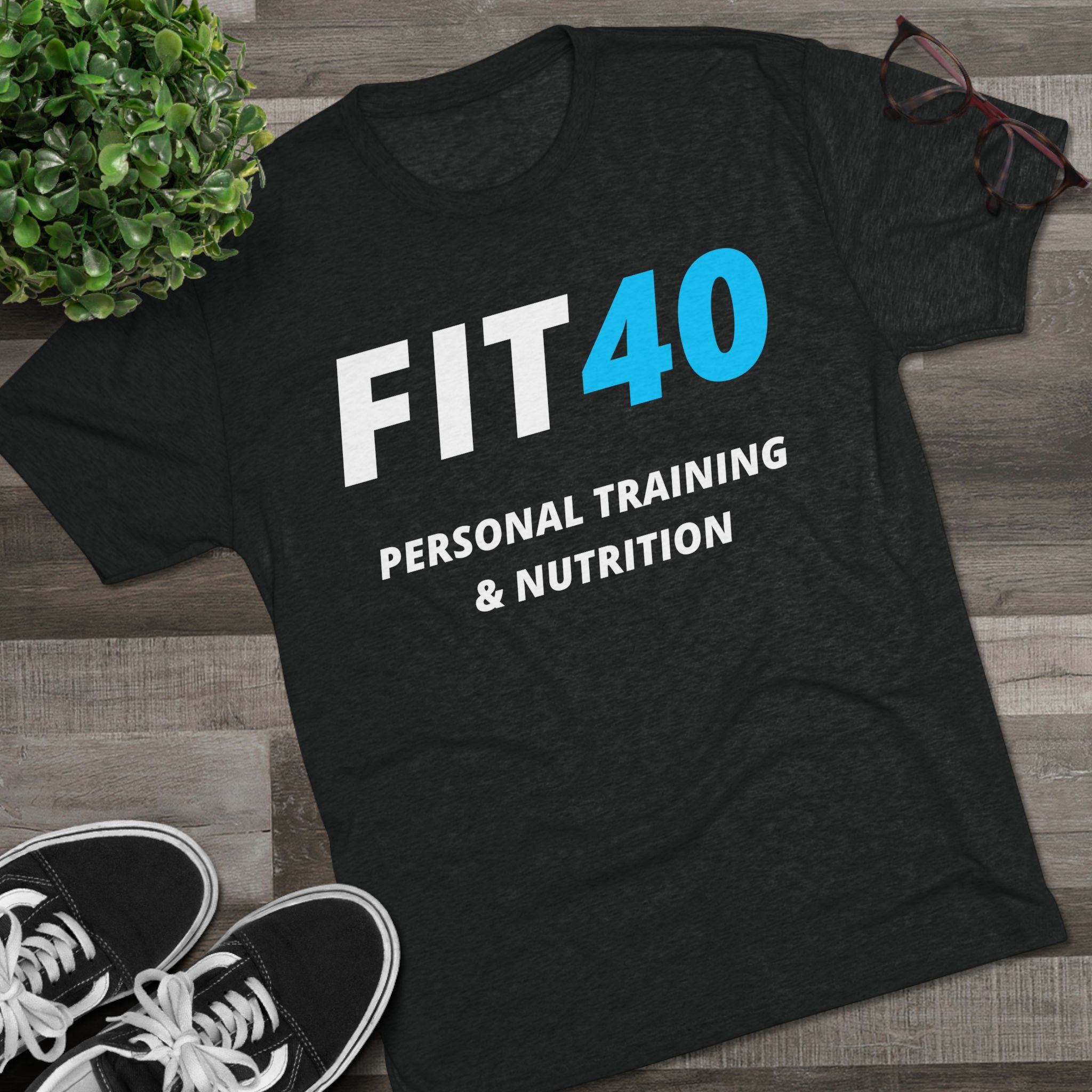 FIT40 Personal Training & Nutrition T-Shirt — Fitness Logo Tee for Trainers and Clients